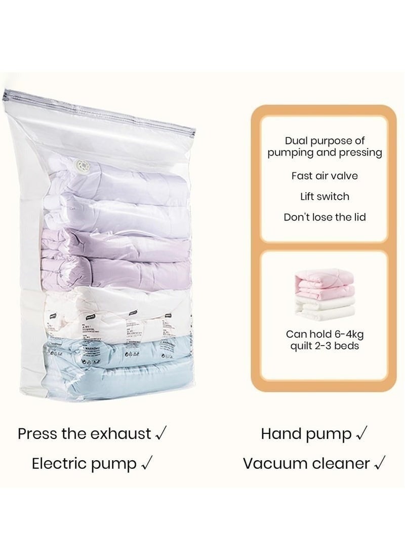 أكياس تخزين مفرغة من الهواء كبيرة جدًا 80 × 110 سم - أكياس مانعة للتسرب ومحكمة الإغلاق لتوفير المساحة للألحفة والبطانيات والملابس والأغراض الضخمة، مثالية للتخزين المنزلي والسفر - قطعة واحدة - Image 4